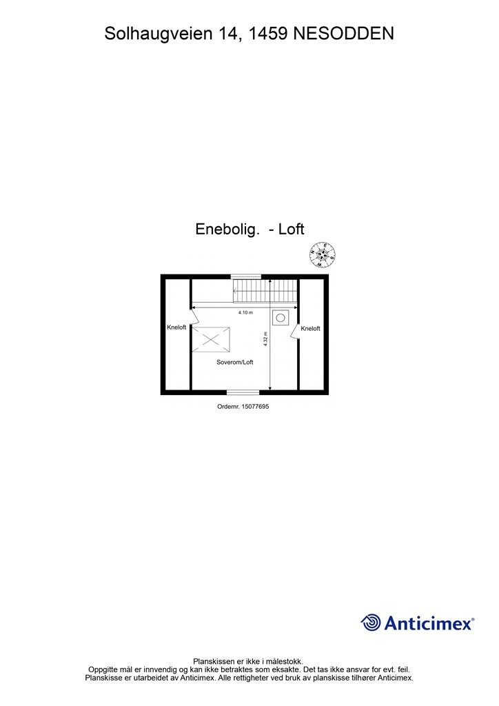 Plantegning loftetasje