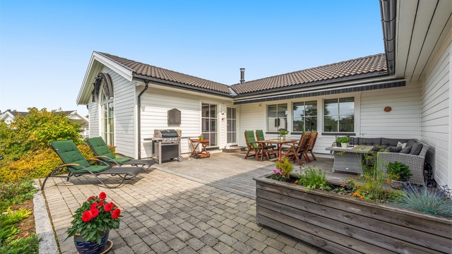 Terrassene utgjør til sammen et areal på ca. 36 kvm