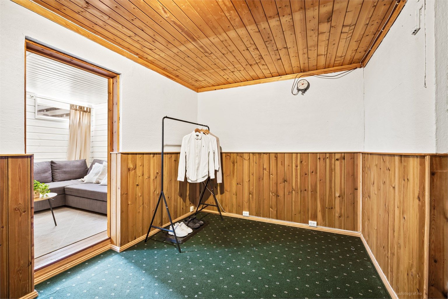 Del av gang er opprinnelig byggemeldt som bod.