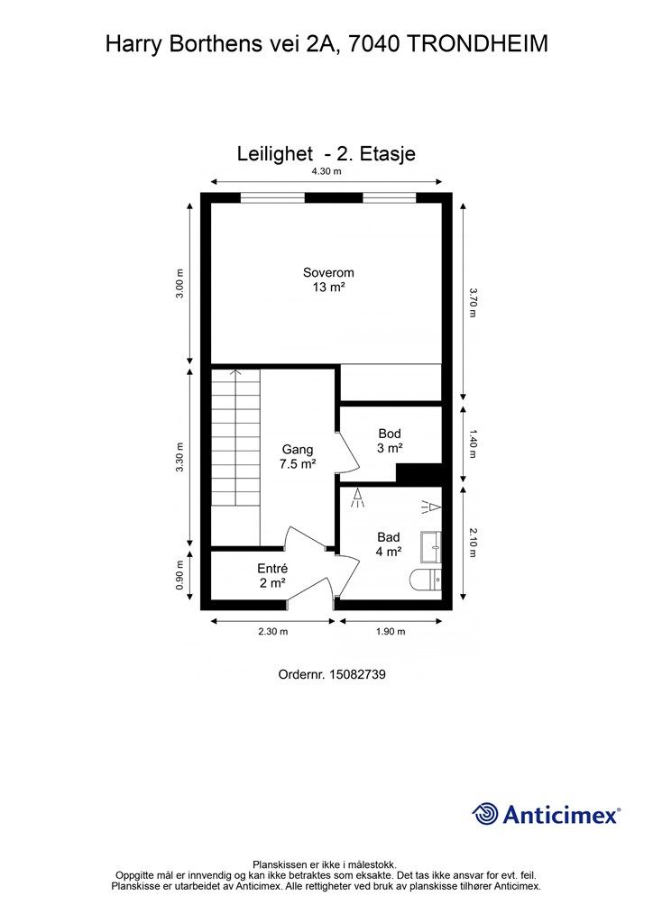 Planskisse 2. etasje.