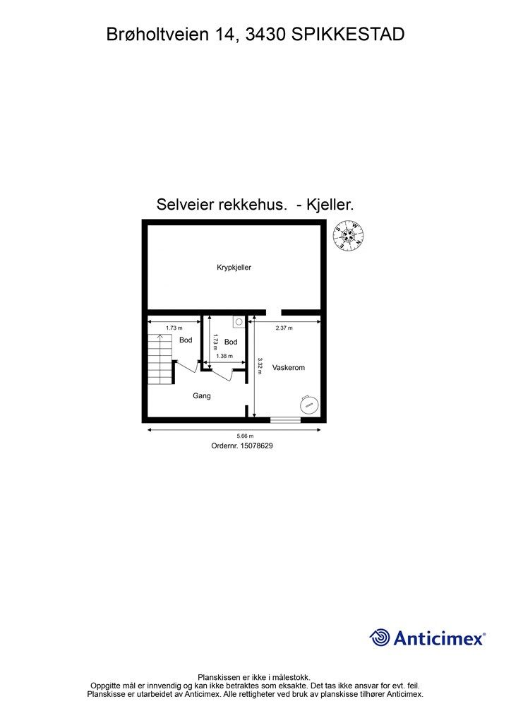 Plantegning kjelleretasje