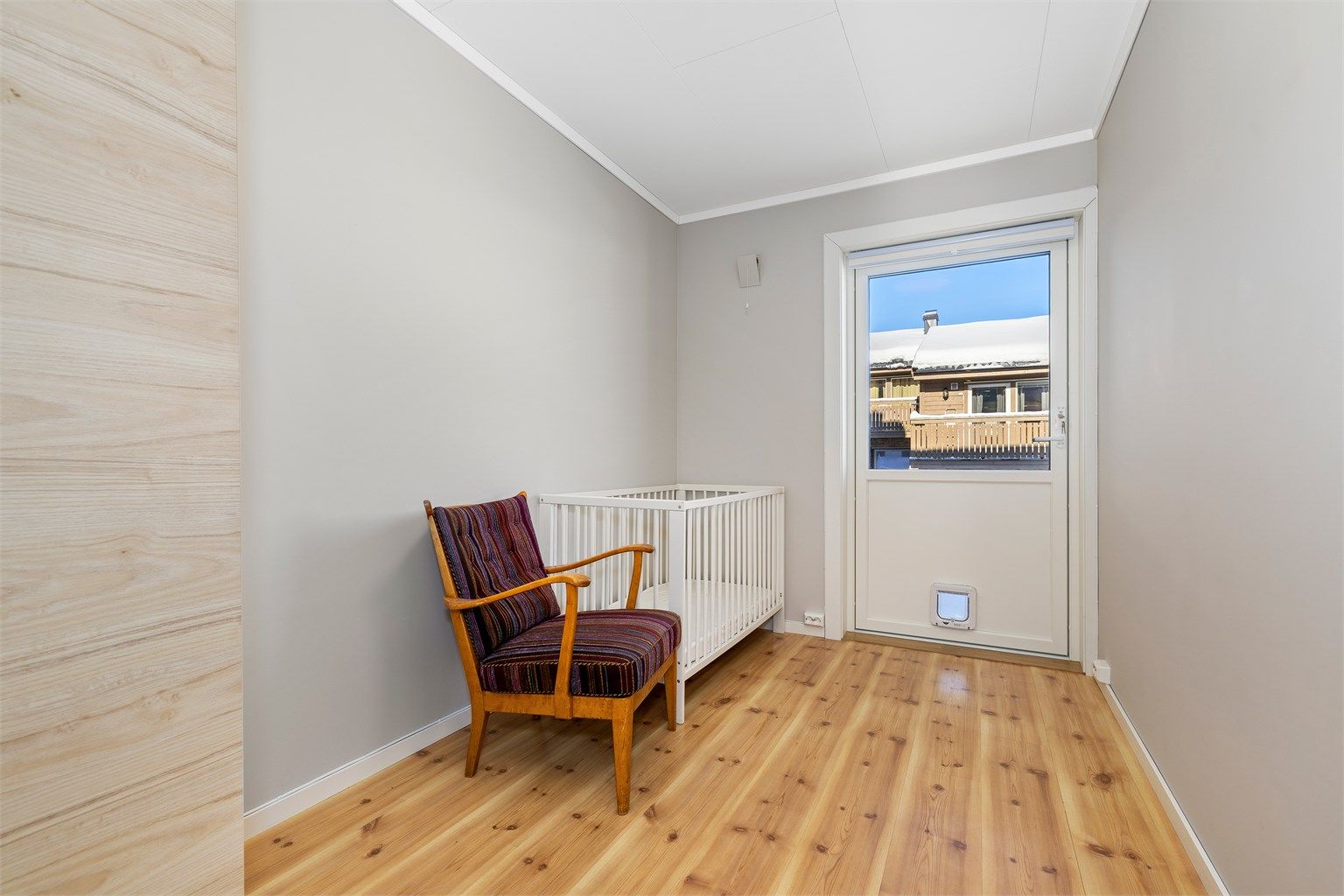 På originale plantegning er dette bod i dag benyttes dette som ett soverom, det er dør inn på soverom nummer 2 via dette rommet.  