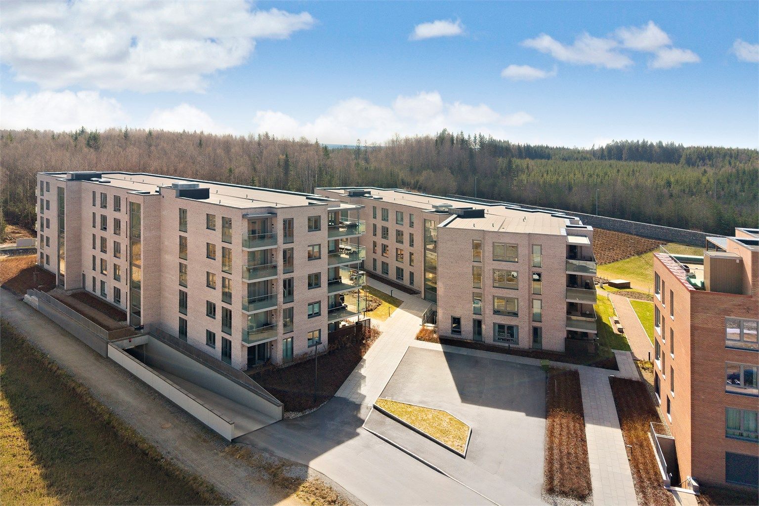 Oversikt over det nye boligprosjektet Skifabrikken på Solberg i Ås kommune.