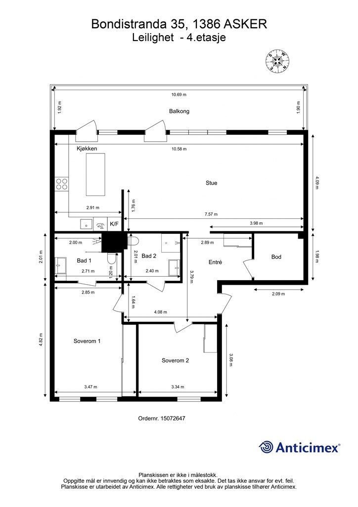 Plantegning - 4.etasje