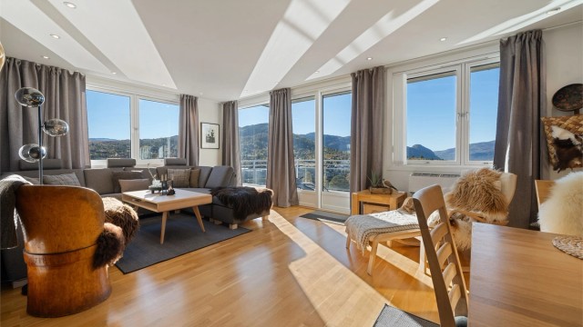 Flott utsikt mot Hartevassnutane.