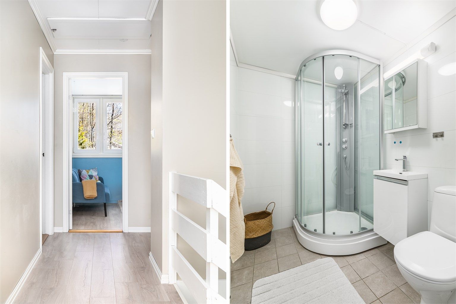 Badet i andre er fra byggeåret og i helhet gitt TG 3. Badet ble i 2020 pusset opp med blant annet nye overflater av fliser, nye møbler og nytt VVS-utstyr. Ytterligere oppgraderinger må påregnes.