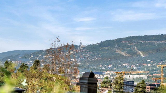 Fantastisk utsikt mot Holmenkollen.