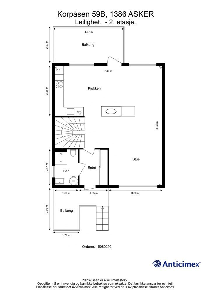 Plantegning - 2. etasje