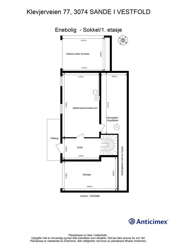 Plantegning - 1. etasje