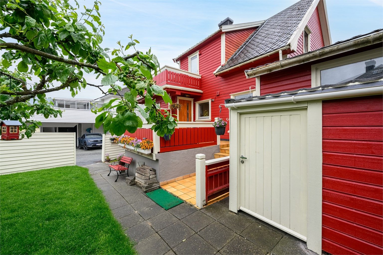 Gode solforhold på uteplassen