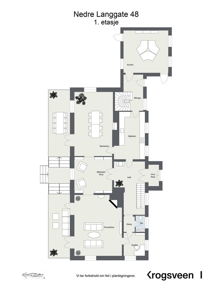 Planskisse 1. etasje.
