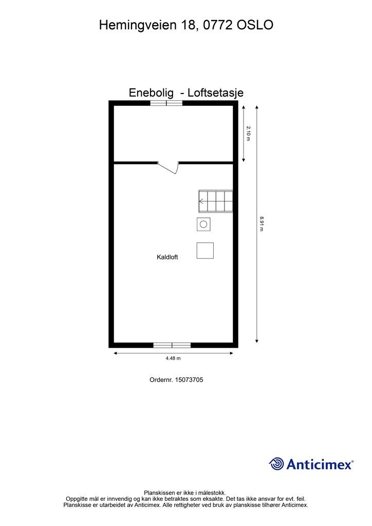 Plantegning Loftsetasje