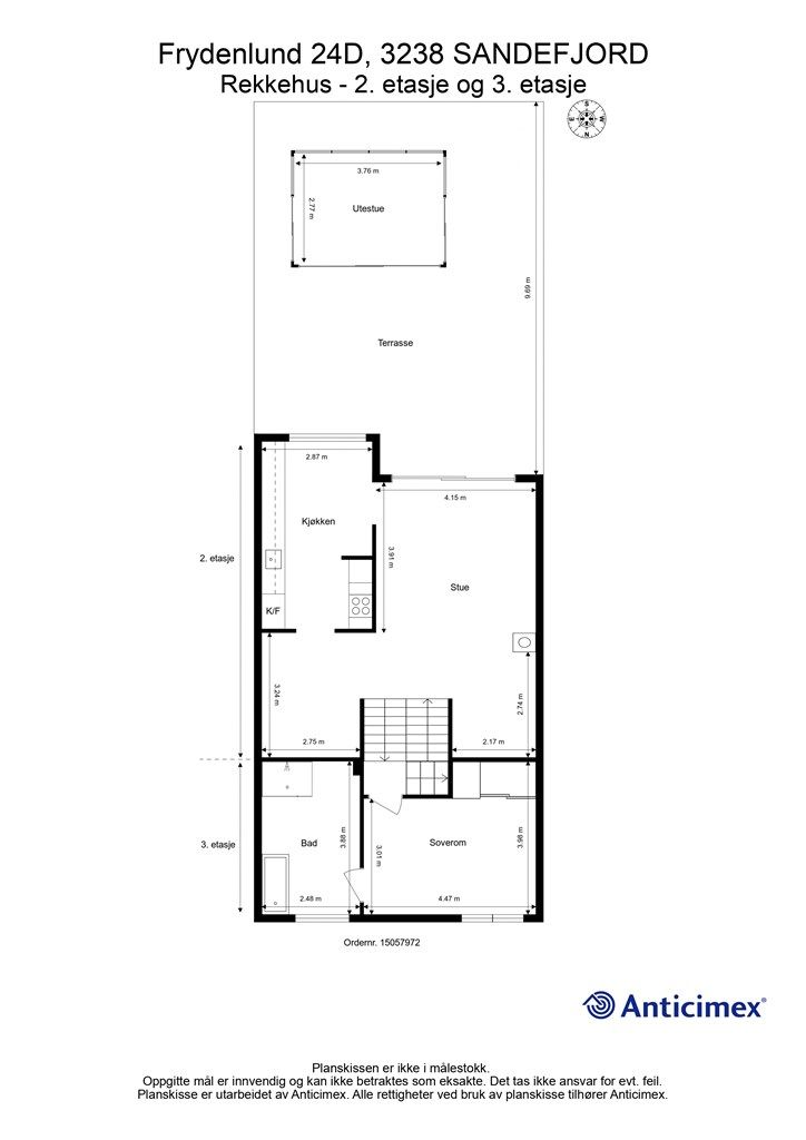 Plantegning 2. og 3. etasje