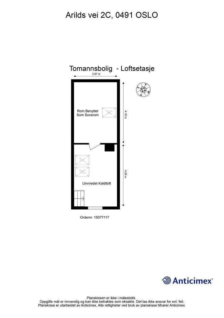 Plantegning loftsetasje