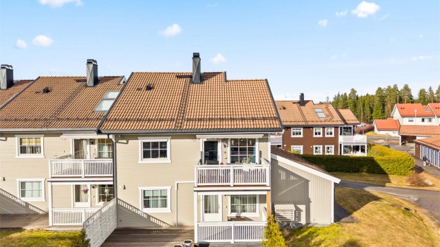 Fellesområdene er pent opparbeidet med asfalterte veier og plenarealer som vedlikeholdes av velforeningen.