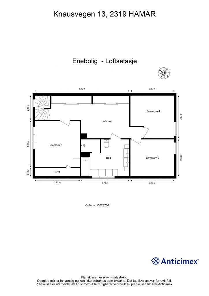 Plantegning - Loftsetasje