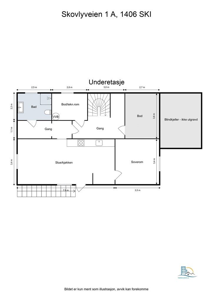 Skovlyveien 1 A - Underetasje
