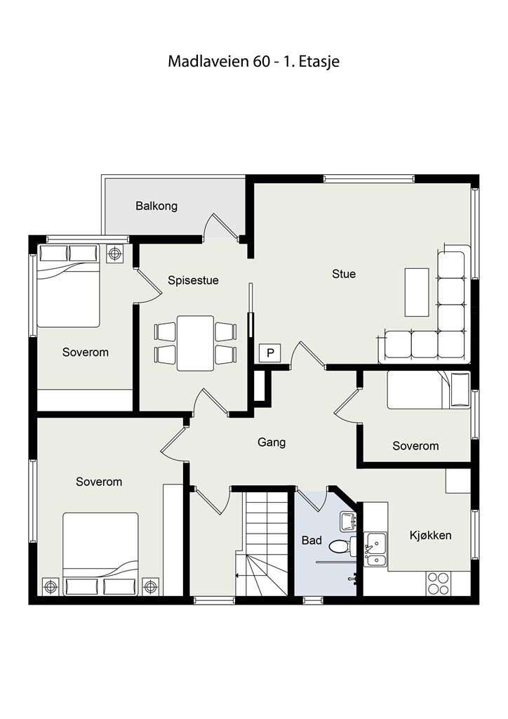 Plantegning 1. etasje