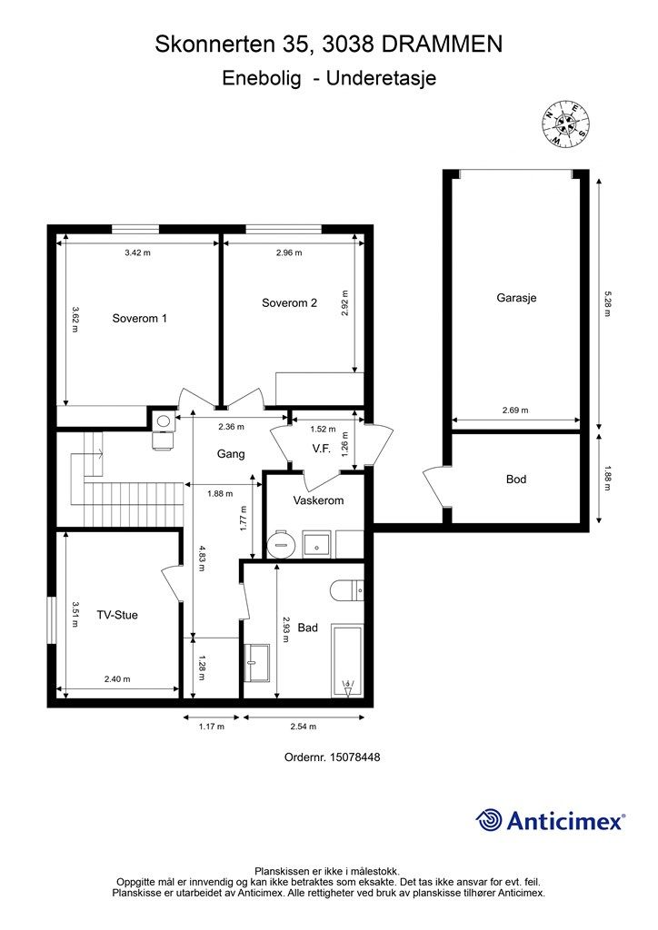 Plantegning  Sokkeletasje