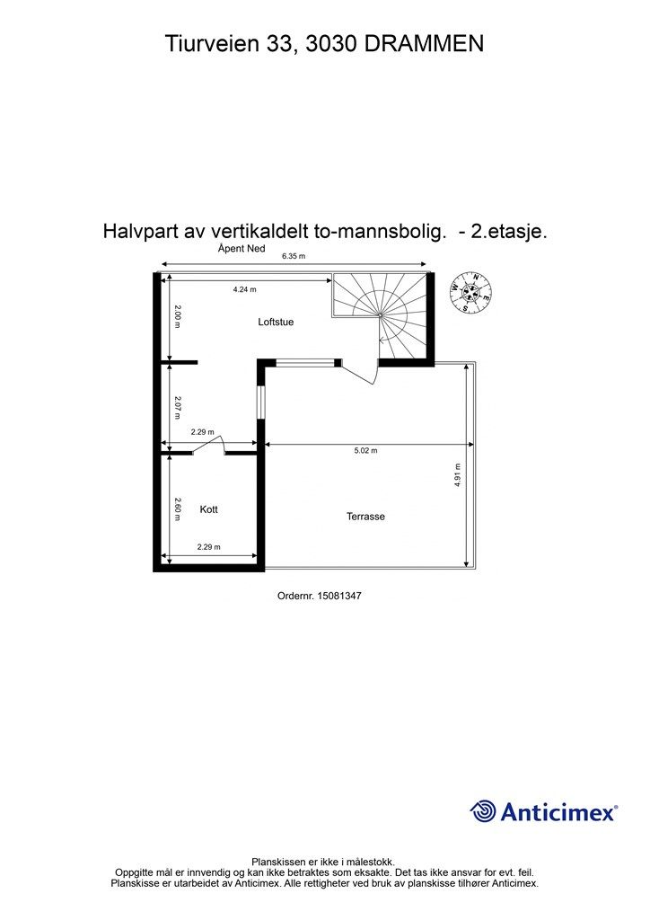 Plantegning - 2. etasje