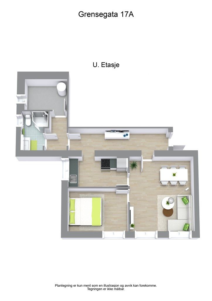 3 D plantegninger underetasje