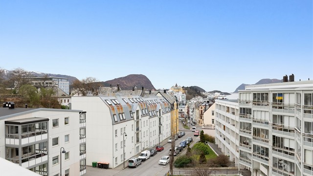 Flott utsikt vestover mot bysentrum