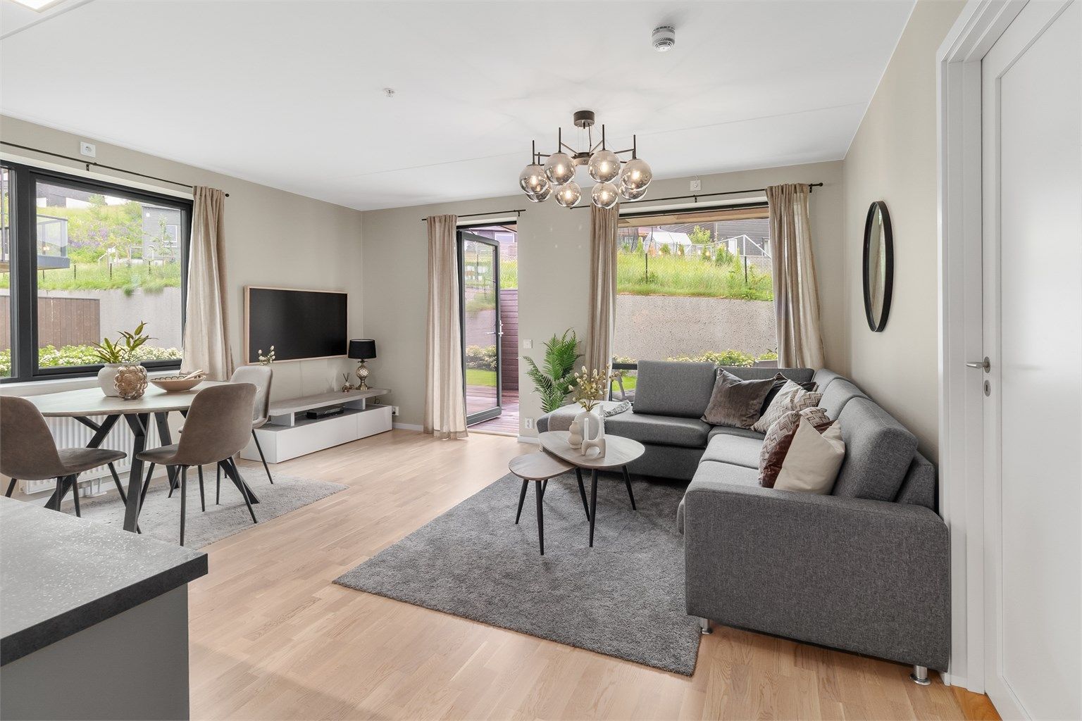 Endeleilighet med godt lysinnfall