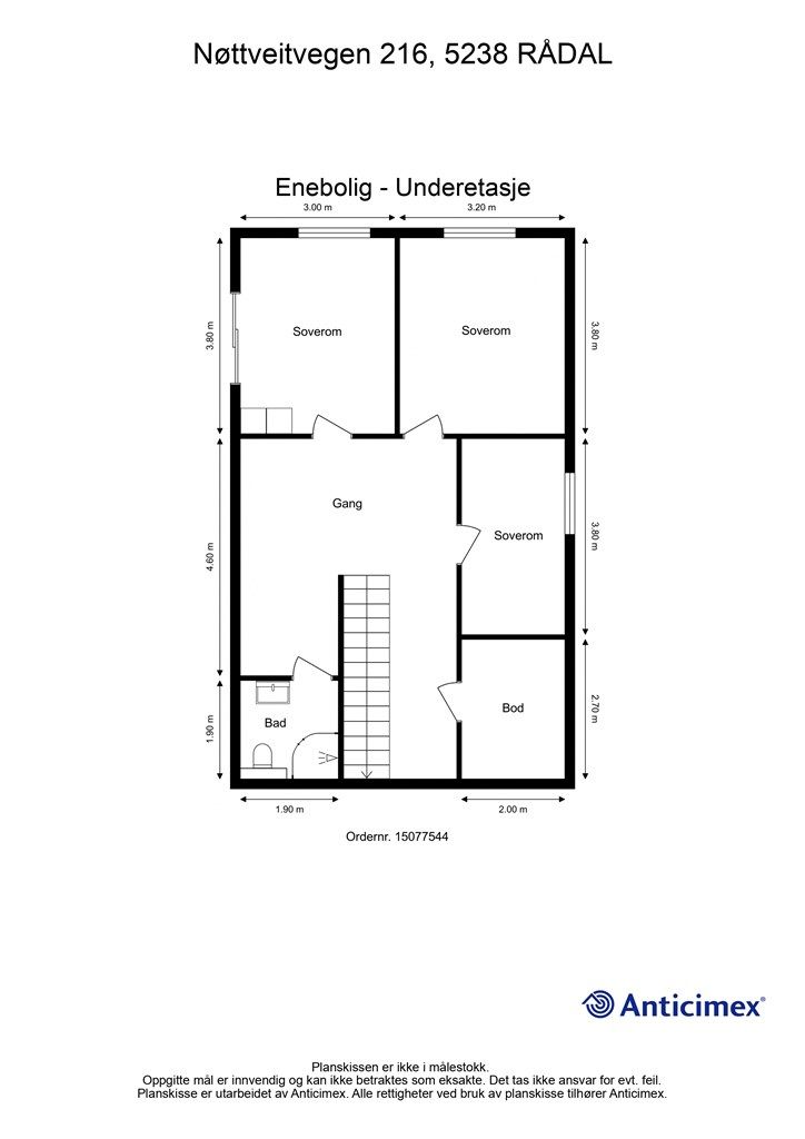 Plantegning u. etasje.