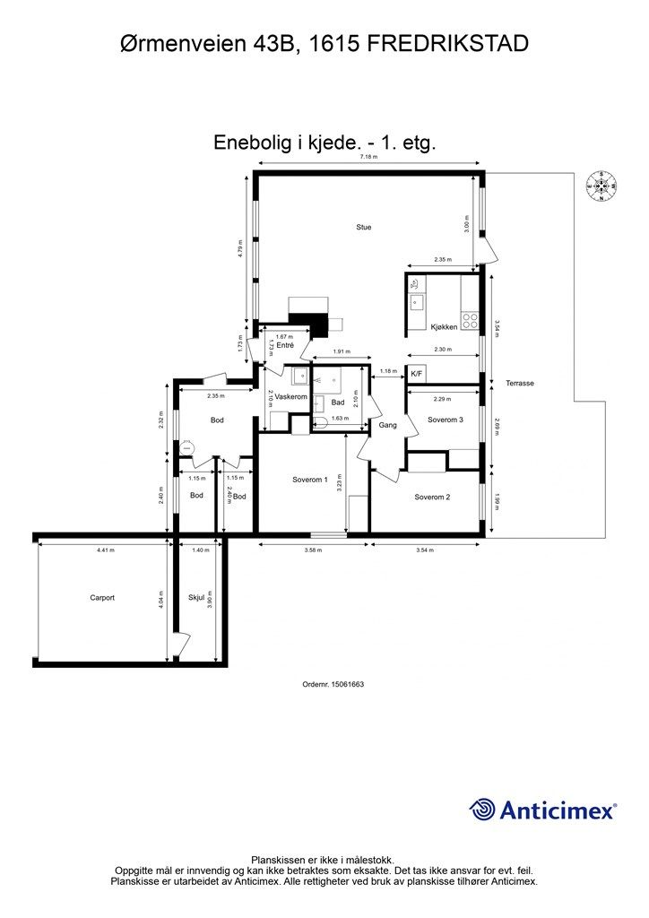 Planskissen er veiledende. Samtidig med oppussing kan det være vel verdt å undersøke mulighetene for å optimalisere romløsningen. 