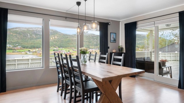 Flott utsikt fra spisestua!