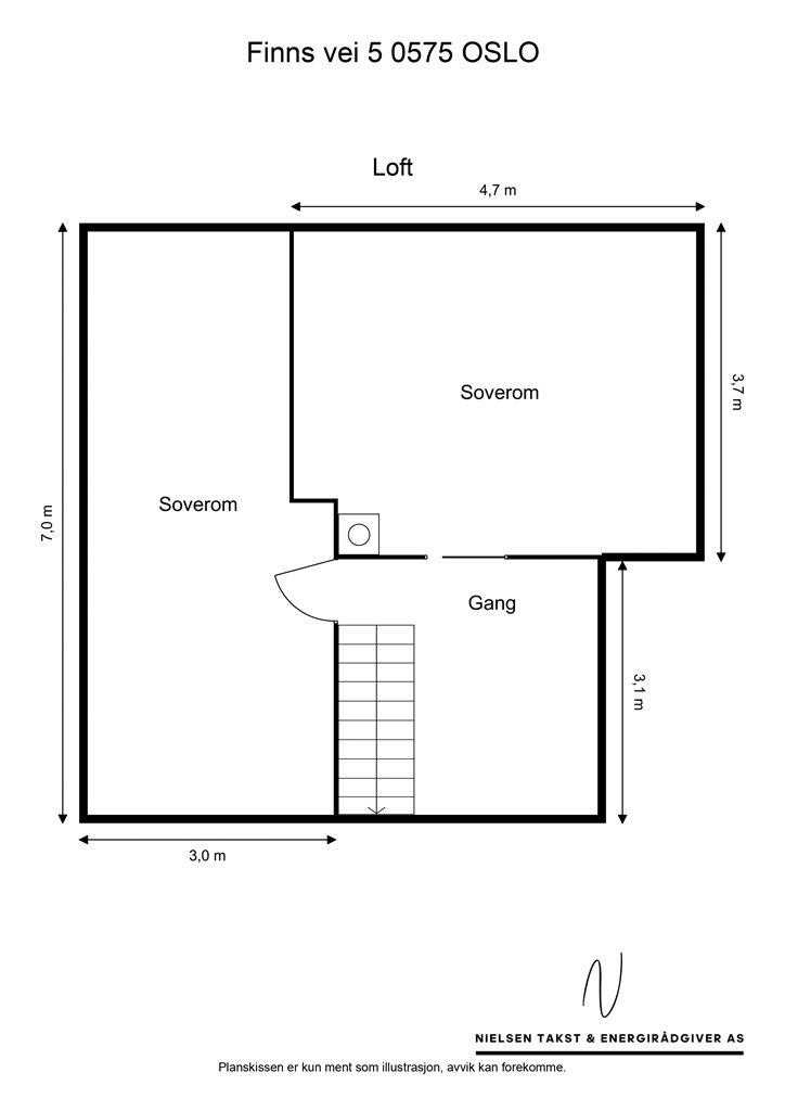 Plantegning - Loftsetasje