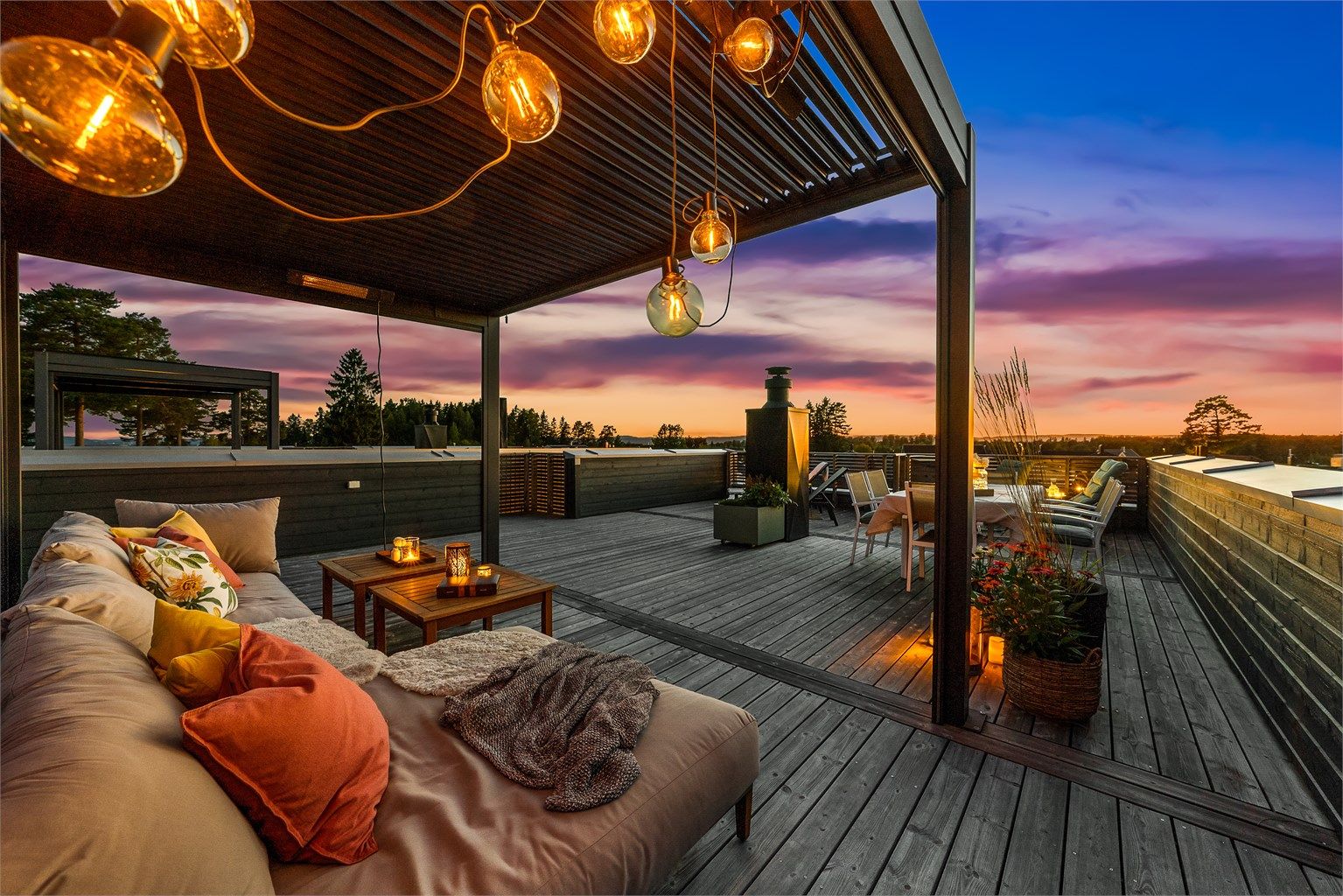 Lekker takterrasse for den kresne