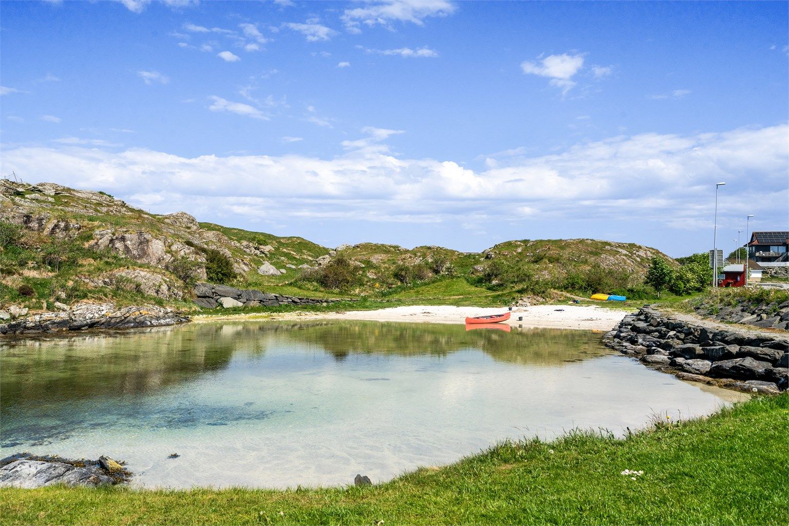 En av flere populære badeplasser.