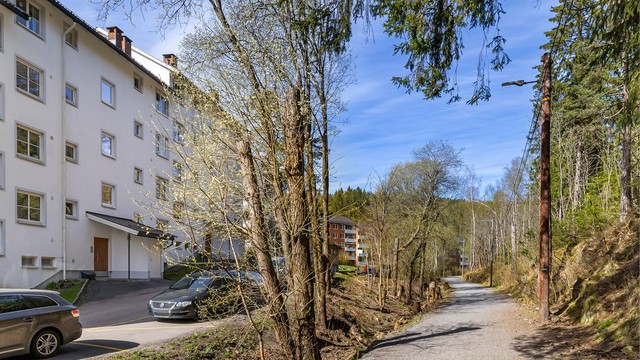 Lysløypene starter, bokstavelig talt rett utenfor oppgangen
