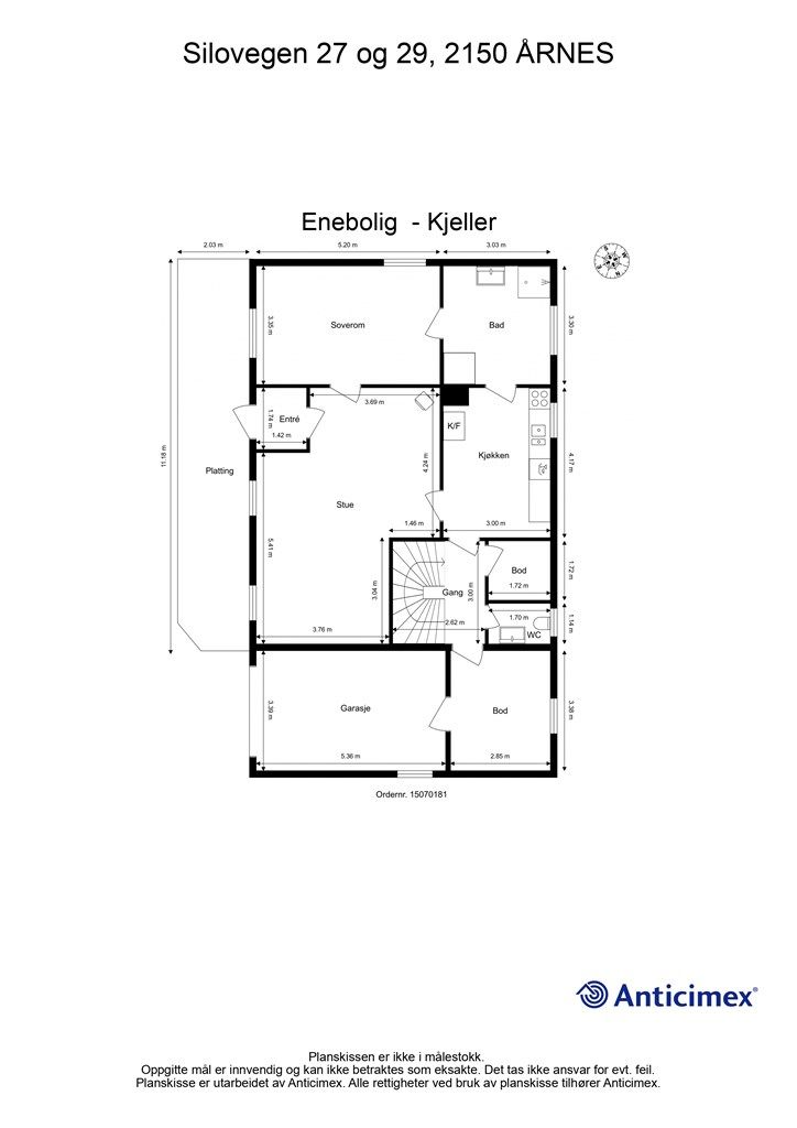 Plantegning Kjeller.