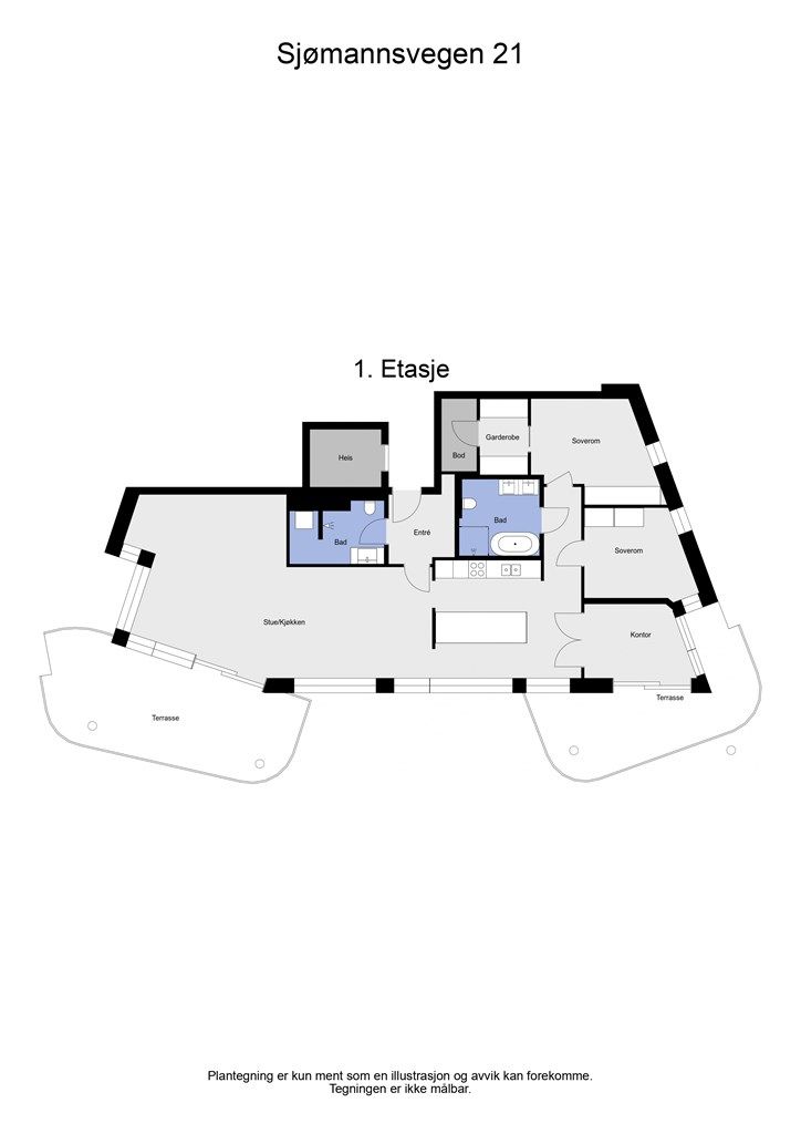 2 D plantegning 1. etasje