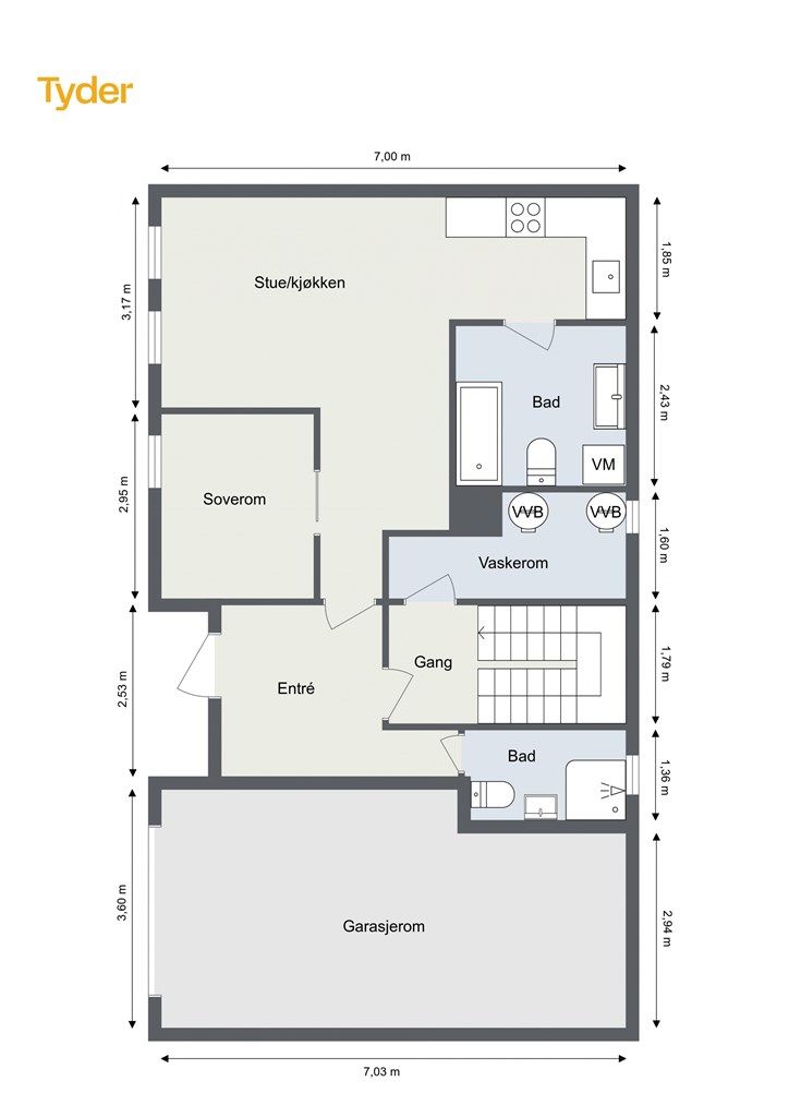 Plantegning underetasje 