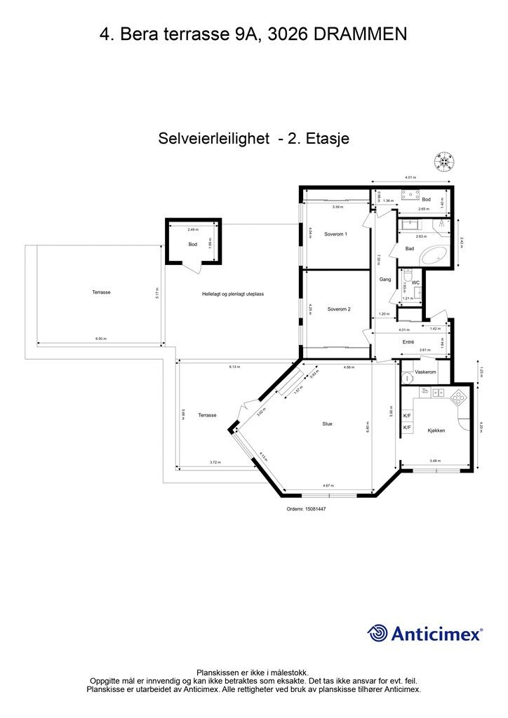 Plantegning - 2. etasje