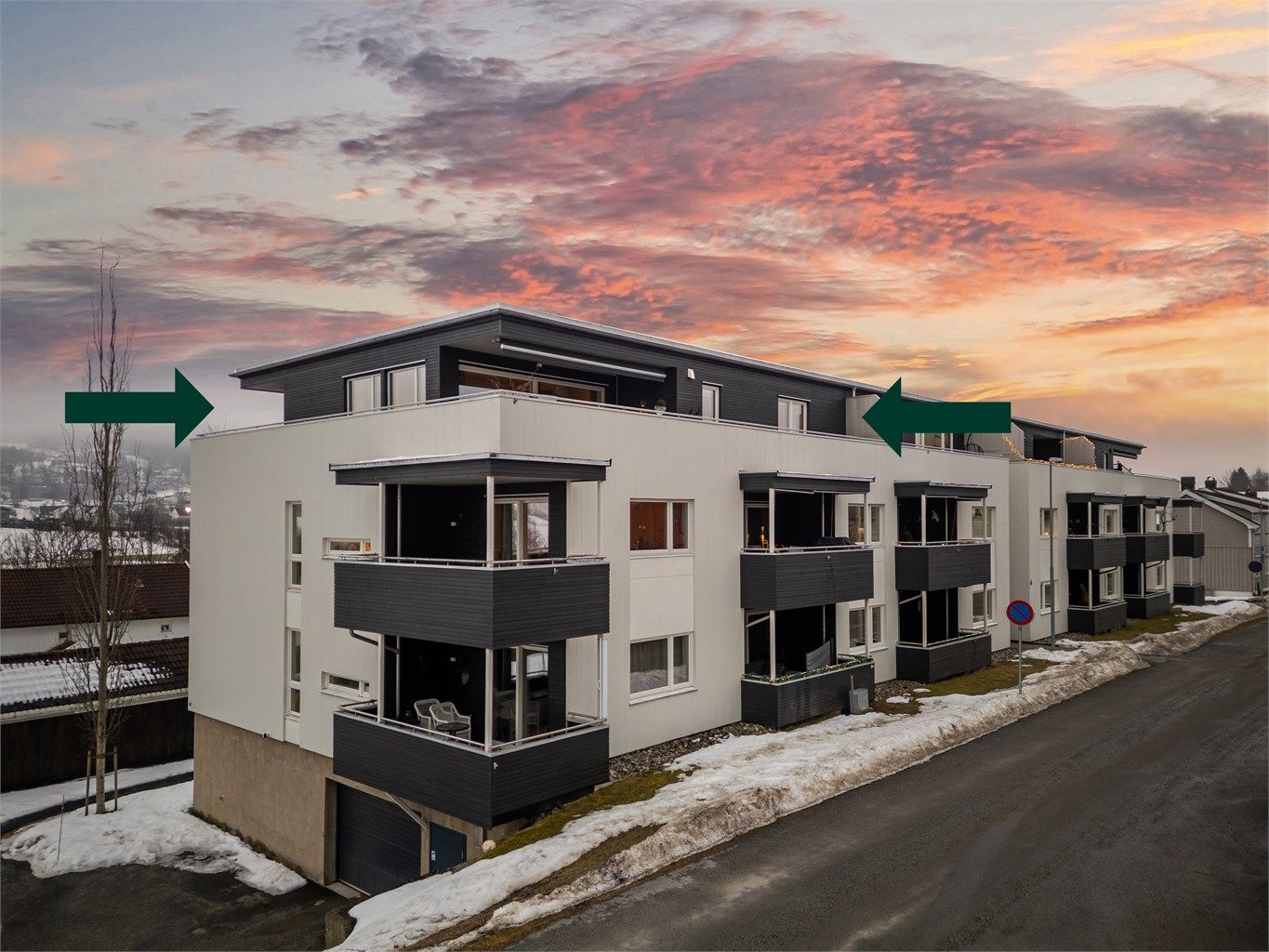 Lekker, topp-/hjørneleilighet beliggende sentralt i Vestfossen