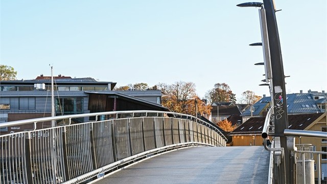 Gangbroen fra Kaldnes til brygga i Tønsberg
