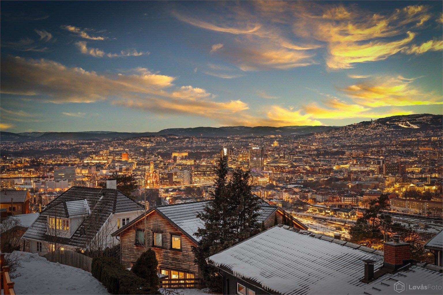 Flott utsikt over Oslo by