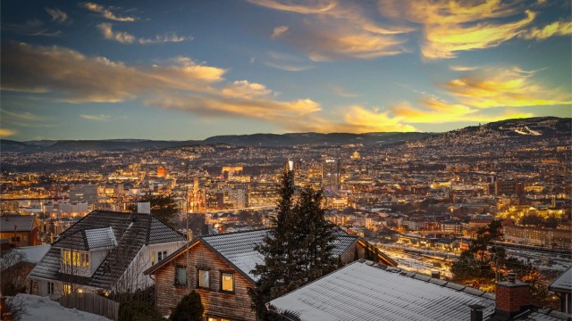 Flott utsikt over Oslo by