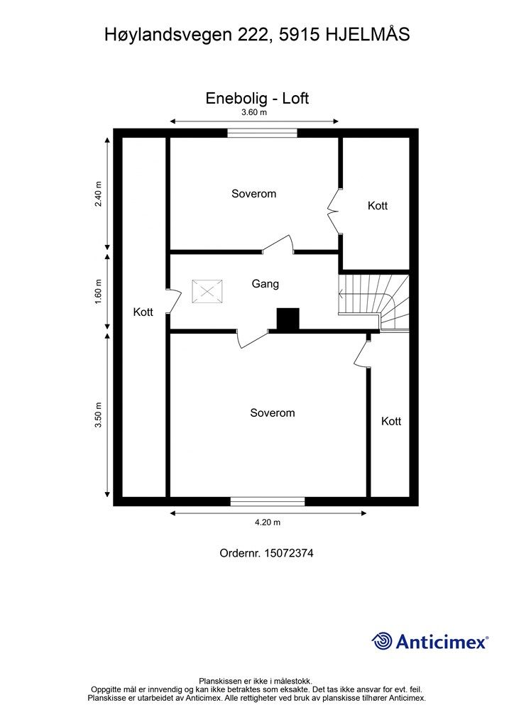 Plantegning loftsetasje