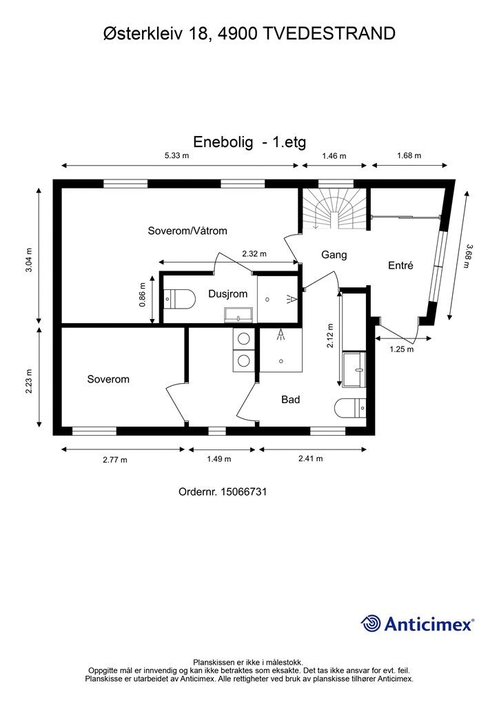 Plantegning 1. etasje