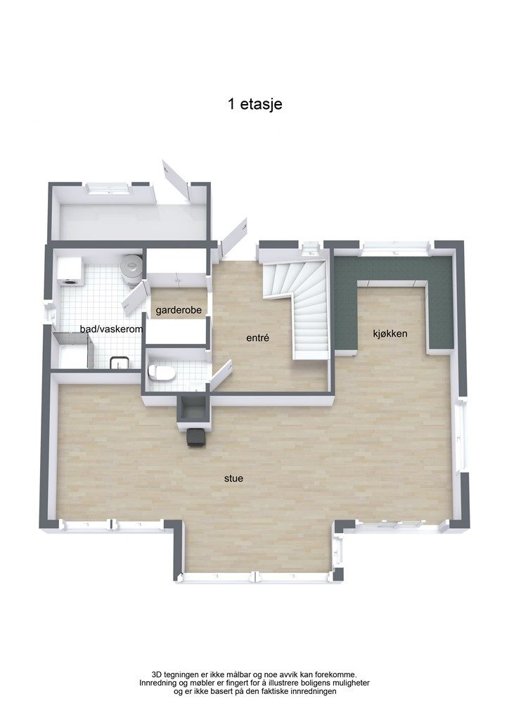 Plantegning 1 etasje.