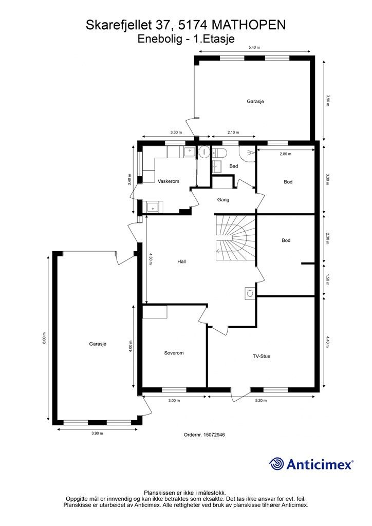 Plantegning 1. etasje