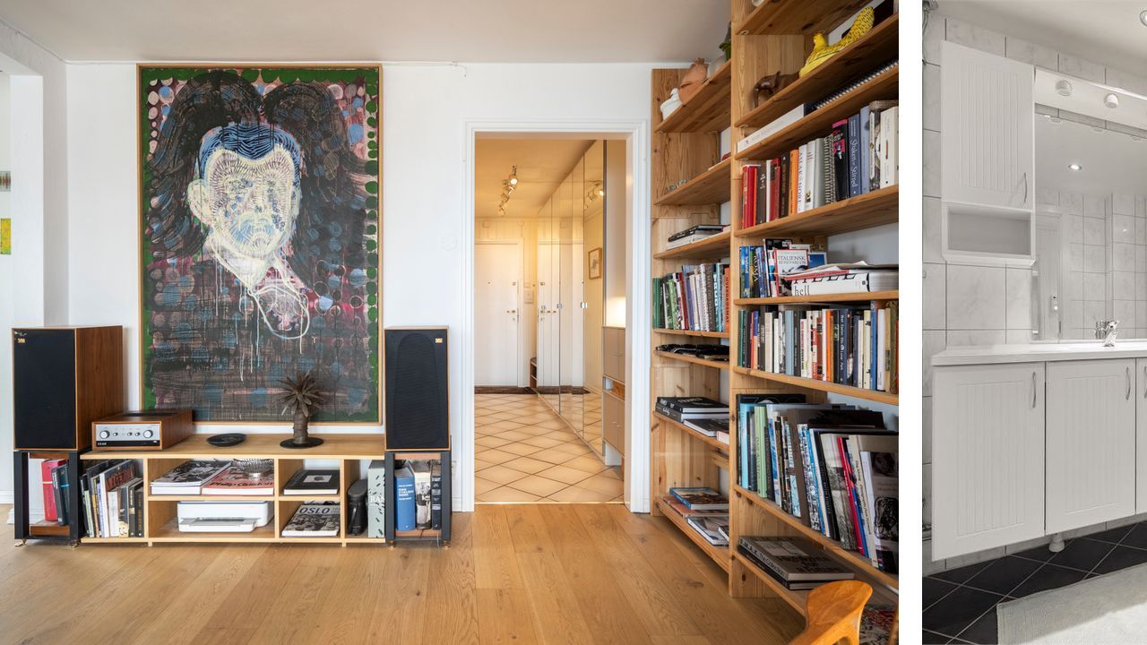 Fra gangen er det adkomst til badet.