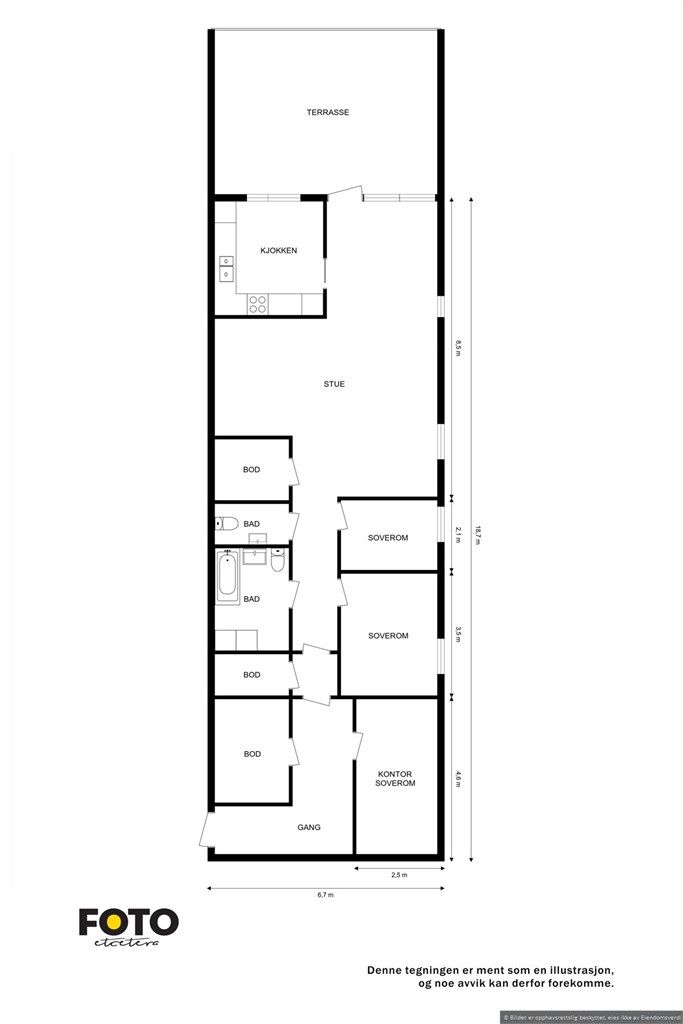 Planskissen er veiledende.