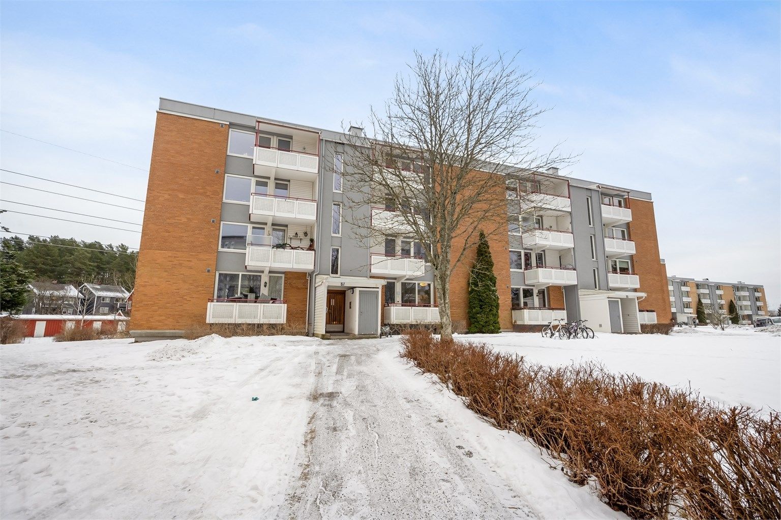 Blokkens fasade fra nord.