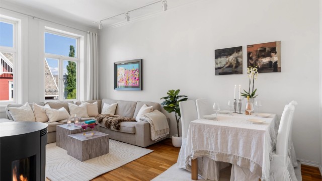 Velkommen til Neufeldts gate 1 - En lekker andelsleilighet med høy himling i en ærverdig bygård.